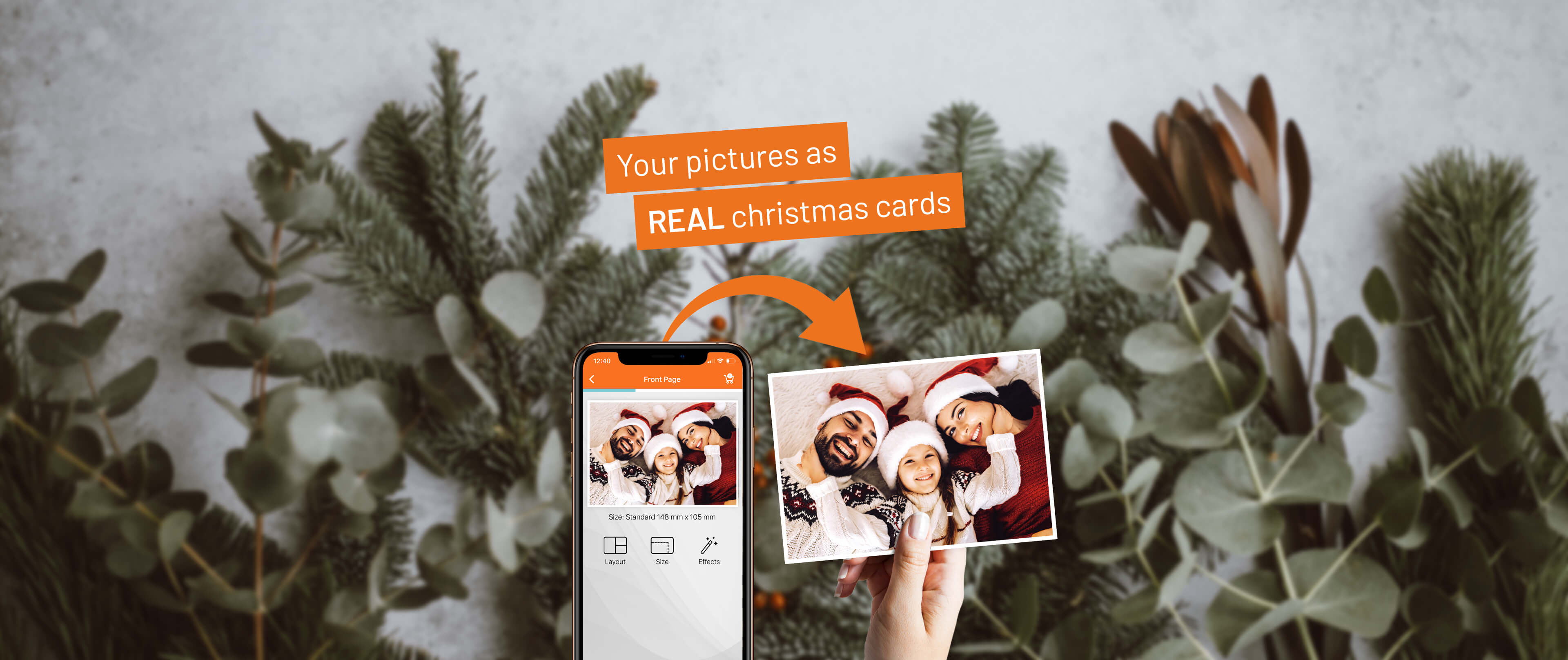 Create Christmas cards your own! – Postando Postcard App