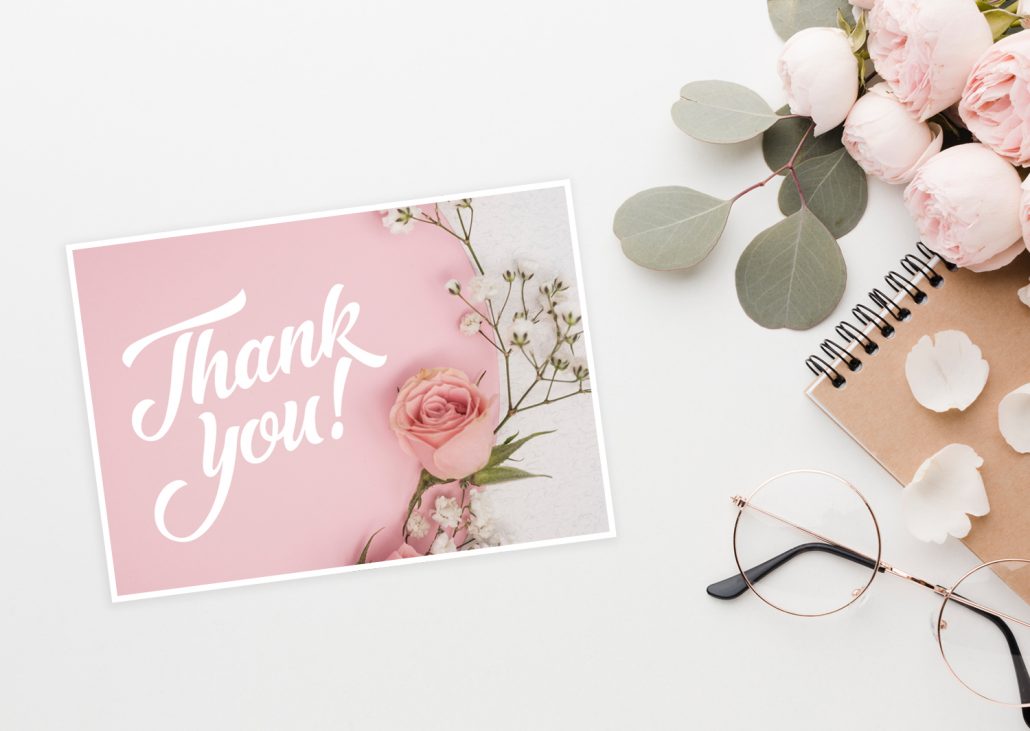 Thank-You-Card - danke sagen mit Blumen 